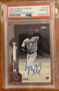 LUIS ROBERT JR. Auto RC 2020 Topps Chorme ROOKIE AUTOGRAFI PSA 10 - Foto 1 di 1