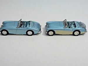  CORGI   AUSTIN HEALEY 3000 MK1 ( X2) ONE WITH BOOT RACK &ONE WITHOUT