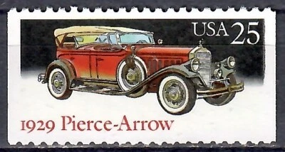 1988 US BOOKLET STAMP: SCOTT #2382 ( 25¢ CLASSIC CARS - 1929 PIERCE-ARROW ) MNH - Image 1 of 2