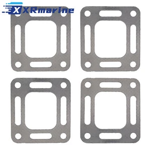 4PCS Riser Manifold Full Flow Engines Gasket For Mercruiser 4.3 5.0 5.7 V6 V8 GM - Bild 1 von 6