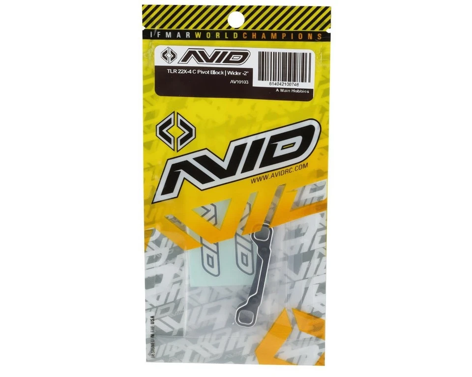 AVD10103 Avid RC TLR 22X-4 Aluminum "C" Wide Pivot Block (-2°) box15 - Image 1 of 1