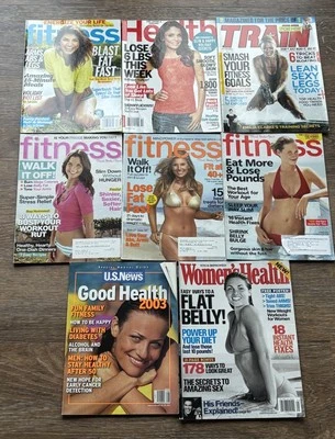 Women’s Fitness / Women’s Health / Train Health Magazines For Women Lot Of 8 Foto 1 de 4