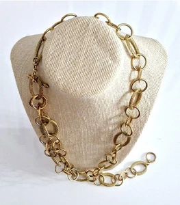 Halskette goldfarbene große Glieder Akzent Kette  - Bild 1 von 3