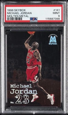1998 SKYBOX MOLTEN METAL #141 MICHAEL JORDAN PSA 9 - Image 1 of 2