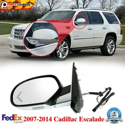 Espejo retrovisor eléctrico del lado izquierdo del conductor plegable térmico cebado para Cadillac Escalade 2007-2014 Foto 1 de 4
