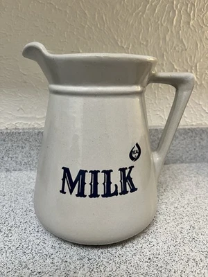 Prairie Farms Stoneware MILK Pitcher Jug Farmhouse Country Kitchen Décor - Image 1 of 4
