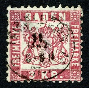 Stamp Baden, Scott # 27 used - Picture 1 of 1