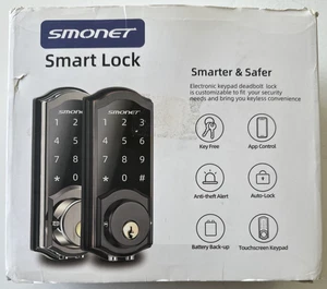 Cerradura de puerta inteligente SMONET WiFi entrada electrónica sin llave teclado digital cerrojo APP - Imagen 1 de 7