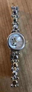 Vintage Disney Mickey Mouse Damenuhr goldfarben Armband BRAUCHT BATTERIE - Bild 1 von 5