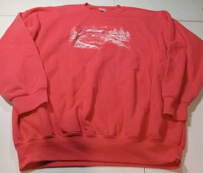 Sudadera roja vintage para mujer 3XL tiene un tema country vintage puntada única Foto 1 de 4