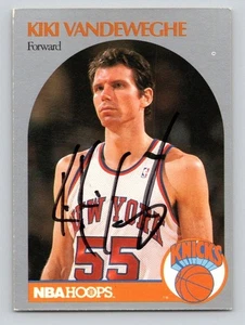 Tarjeta autografiada KIKI VANDEWEGHE 1990 NBAHOOPS firma TTM/IP - Imagen 1 de 2
