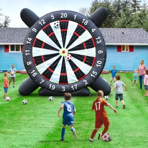 3m Inflatable Soccer Dart Board Outdoor Game Kick Buit-in Blower& 8Pcs Balls - Picture 1 of 12