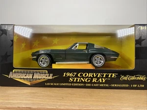 1/18 Ertl American Muscle 1967 Chevrolet Corvette Stingray Green 32270 ! - Picture 1 of 18