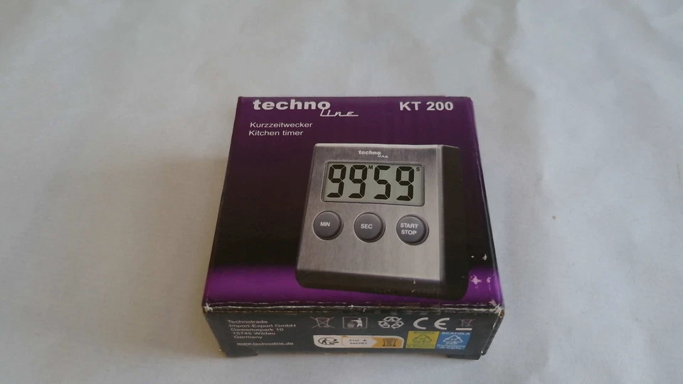 Technotrade Technoline KT 200 - Timer Digitale Da Cucina Argento Strumenti - Immagine 1 di 4