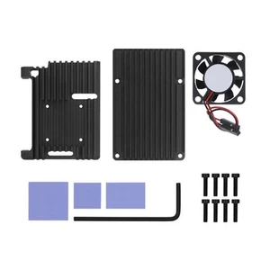 AluminiumgehäUse für 4B KüHlköRper mit LüFter + WäRmeleitpad für RPI 4B De6274 - Bild 1 von 8