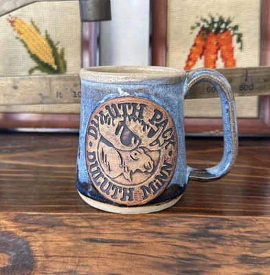 2005 Duluth Pack Moose Medallion Pine Trees Stonewear Mug Tankard - Image 1 of 4