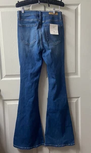 Neu mit Etikett Cello High Rise Jeans Junior 9 Bootcut Distressed Skinny Flare - Bild 1 von 8