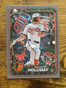 JACKSON HOLLIDAY 2024 TOPPS HOLIDAY  METALLIC  ROOKIE CARD, BALTIMORE ORIOLES - Picture 1 of 1