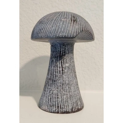 Stone Mushroom Rustic Decoration Sculpture Gray about 6 1/4" Tall x 4" wide - Image 1 of 4