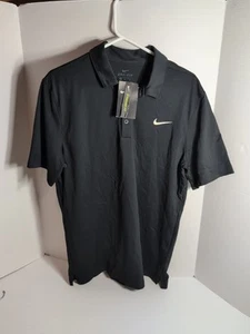 Nike Dri-Fit Polo Herren Schwarz Neu Mit Etikett Medium - Bild 1 von 14
