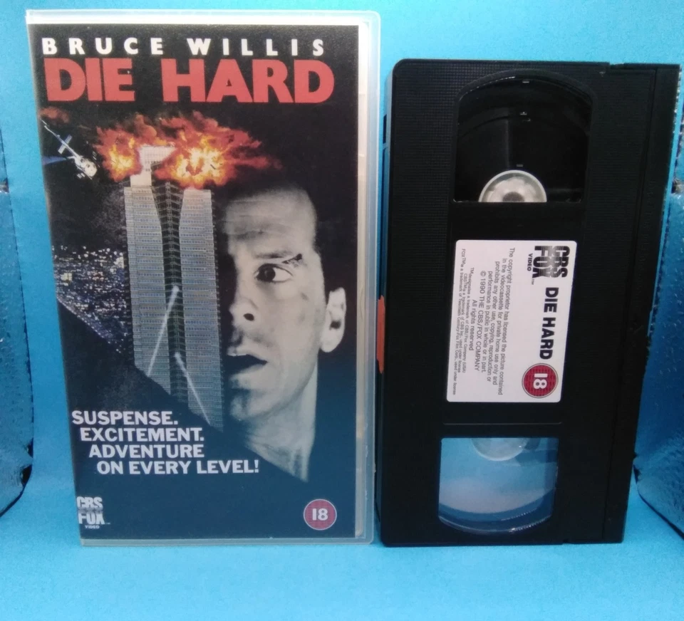 Die Hard  VHS Video Tape Pal CBS FOX - Bruce Willis - Christmas Movie. - Image 1 of 4