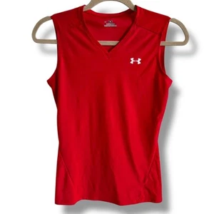 Under Armour Girls HeatGear Tank Red Sleeveless Size Large - Picture 1 of 4
