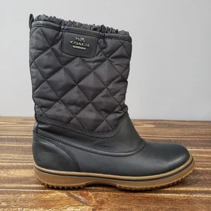 Botas de invierno Coach New York Samara Aniline negras A9175 para mujer talla 6,5 - Imagen 1 de 19
