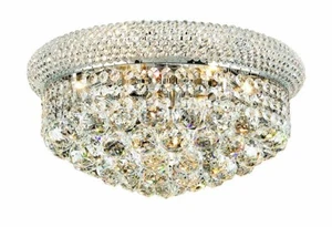 Elegant Lighting V1800F16/RC Primo 8 Light 16"W Flush Mount - Chrome - Picture 1 of 8