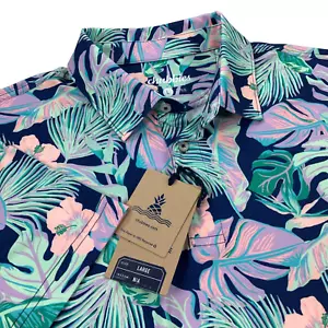 Polo Golf Chubbies Performance 2.0 Taglia L SLIM FIT The Night Fauna Floreale Nuova con etichette - Foto 1 di 7