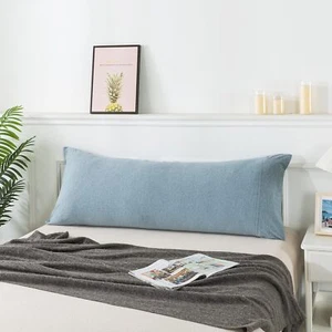 Household 100% Jersey Cotton Pillowcase 20”x54”-Super Soft Pillow Case with E... - Picture 1 of 4