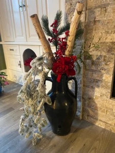 NEW Pottery Barn Faux Frosted Snow Winter Christmas Pine Pinecone Branch Stem - Picture 1 of 9