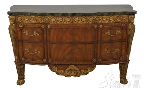 L57767EC: MAITLAND SMITH Marble Top Grecian Style Mahogany Chest Cover