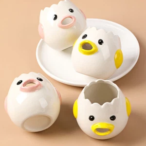 Home Cartoon Ceramic Chicken Egg White Separator Yolk Dividers Kitchen Tool - Imagen 1 de 14