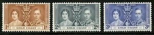 Gold Coast 1937 Scott # 112-114 Mint Very Lightly Hinged Set - Picture 1 of 1