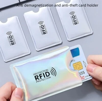 10 x RFID Blocking Card Sleeves - Secure Credit/Debit Card Holder ID Anti Theft - Image 1 of 4