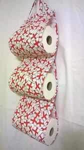 Fabric Toilet Roll Holder Storage Organiser For 4 and 6 Rolls (England 582) - Picture 1 of 6