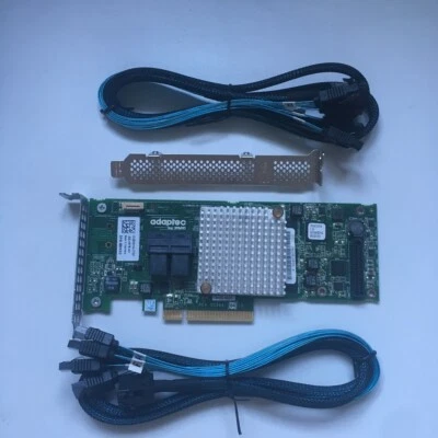 New ASR-8805 Adaptec 12 Gb/s RAID Controller Card 2277500-R +2P 8643 SATA cable - Bild 1 von 4