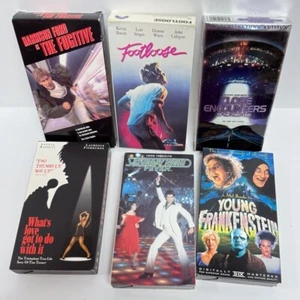 6 Classic VHS Movies~Fugitive~Footloose~Tina Turner~John Travolta~Alien~Used - Picture 1 of 17