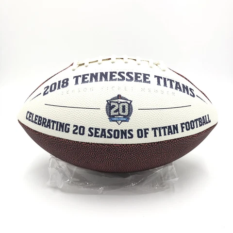 Tennessee Titans 2018 Celebrating 20 Seasons Ticket Member Football with Stand Cover