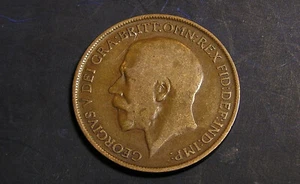 1912 Regno Unito - un penny - GEORGIVS V grande penny in circolazione - Foto 1 di 2