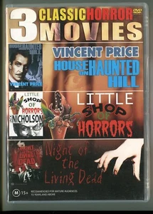 DVD : 'House on Haunted Hill/ Little Shop of Horrors/ Night of the Living Dead' - Picture 1 of 1
