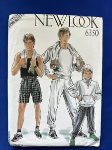 New Look Sewing Pattern 6350 Boys Top Pants Shorts Size 4-12 FF UNCUT - Picture 1 of 2