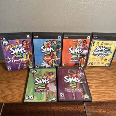 The Sims 2 Lot Freetime University PetsPC Windows Expansion Packs Complete Games - Image 1 of 3