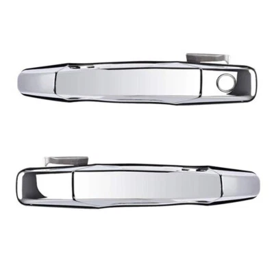 New Chrome Front Exterior Door Handle Set For 07-14 Silverado Sierra Escalade Foto 1 de 4