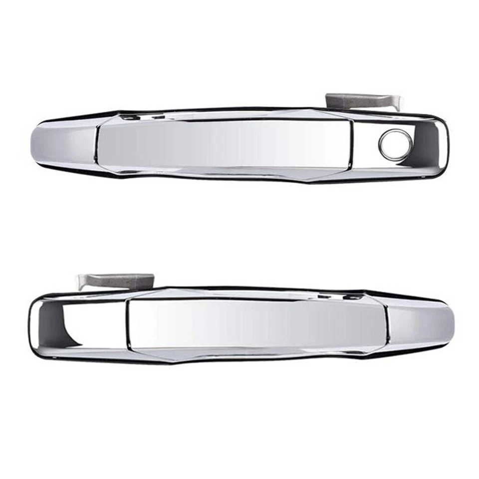 New Chrome Front Exterior Door Handle Set For 07-14 Silverado Sierra Escalade Foto 1 de 4