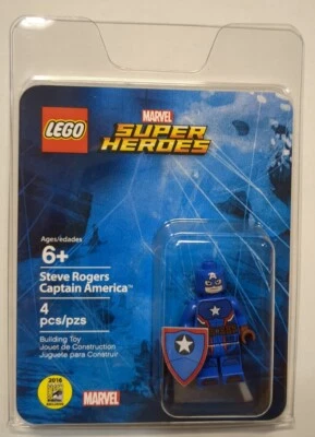 Exclusive Lego Minifigure#10 SDCC Marvel 2016 Steve Rogers Captain America NEW - Image 1 of 4