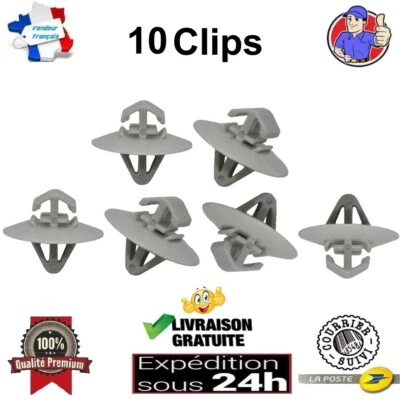 10 Clips agrafes  moulures  baguettes pour Trafic Master Kangoo Nissan Dacia - Photo 1/2