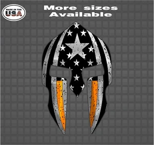 Thin Orange Line Spartan Helmet Vinyl Decal Sticker | Safety Officer Decals - Picture 1 of 1
