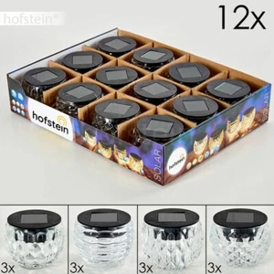 Garten LED Solar Außen Tisch Balkon Terrassen Beleuchtung Deko Lampen 12er Set - Bild 1 von 10
