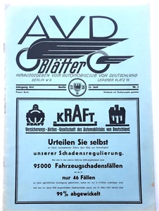 AVD Blätter - 1931 German Auto Club Magazine w 10,000 KM Race - Picture 1 of 10